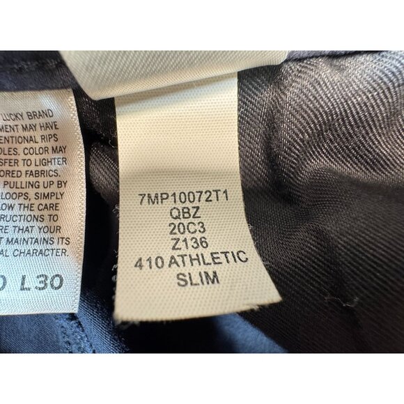 Lucky Brand 410 Athletic Slim Jeans Mens 30x30 Navy Straight Casual - Picture 6 of 11